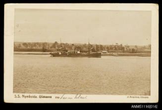 Photograph of the SS NYMBOIDA on postcard sent c 1910 to 1920