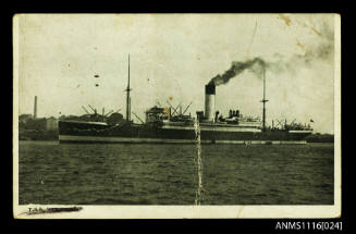 Photograph of the TSS ULYSSES on postcard sent January 1915