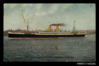 Illustration of the SS GROSSER KURFURST on postcard