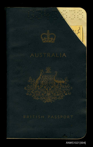 Australian / British passport belonging to Dino Gustin, issued in 1967