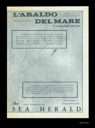 Photographic edition of the Sea Herald / L'Araldo del Mare TN GALILEO GALILEI 25 October 1965