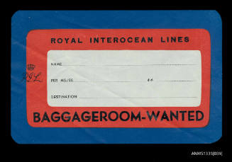 Royal Interocean Lines luggage tag