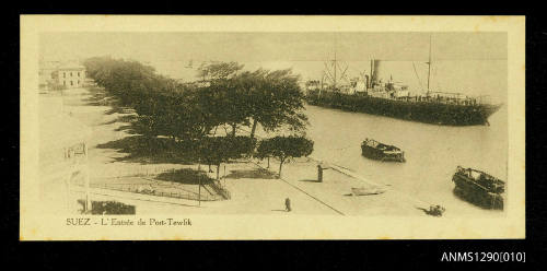 Postcard of Suez collected by Douglas Ballantyne Fraser