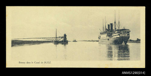 Postcard of Suez collected by Douglas Ballantyne Fraser