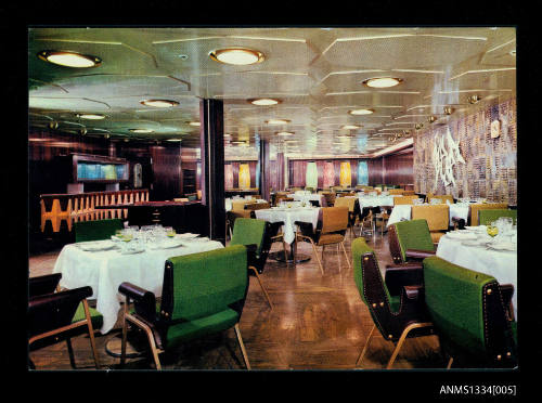 First class dining room GALILEO GALILEI Lloyd Triestino