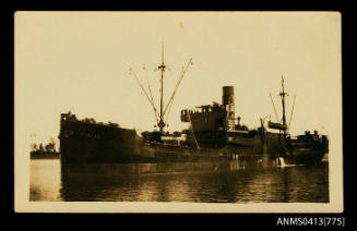 Cargo ship POOLTA in river at Grafton New South Wales