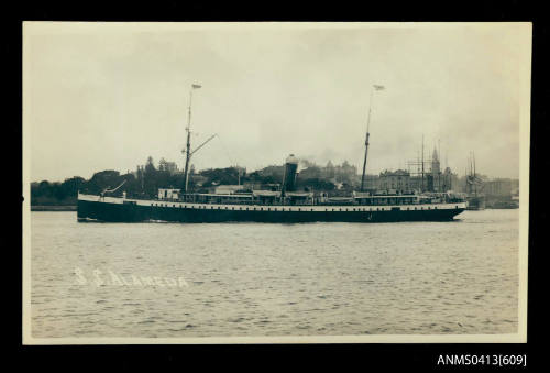 Cargo or passenger ship ALAMEDA off Benelong Point, Sydney New South Wales 