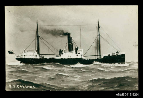 Small steamer CAVANBA at sea