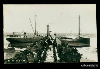 Wreck of MINIMBAH on rocks 1910