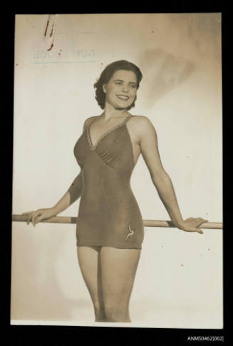 Botany Knitting Mills advertising proof for Elegant Style swimsuit by SEAGULL
