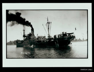 SS POOLTA leaving Grafton with timber for New Zealand