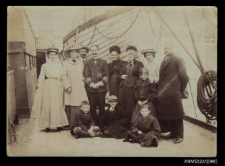 Captain McKilliam and passengers on SS DAMASCUS