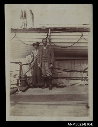 Mr and Mrs Smellie aboard SS DAMASCUS