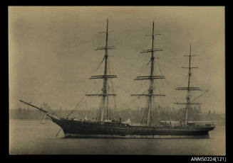 SS SALAMIS at anchor at Farm Cove, Sydney