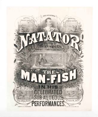 Poster advertising the aquatic entertainer Charles Weightman