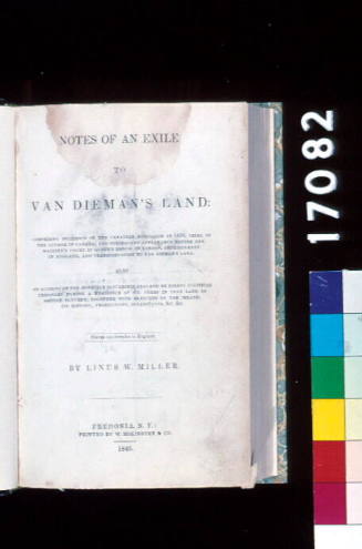 Notes of an Exile to Van Dieman's Land