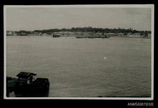 On board SS PROTEA, view of a harbour