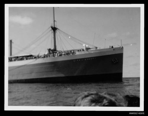 Bow view of the cargo ship CITY OF SYDNEY