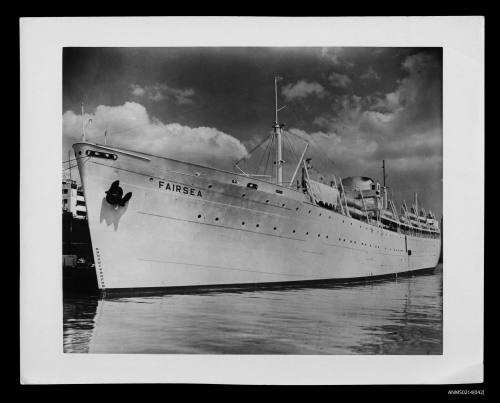 MV FAIRSEA berthed at Genoa prior to embarking for voyage to Australia