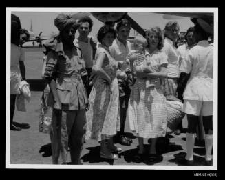 Departure of an American International Airline plane from Aden to Australia with passengers rescued from the sinking of MV SKAUBRYN in the Red Sea