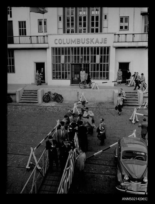 German migrants embarking on the  FAIRSEA from Columbus Quay, Bremerhaven, for Australia on 6th August 1963