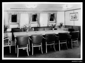 View of a dining room on ship