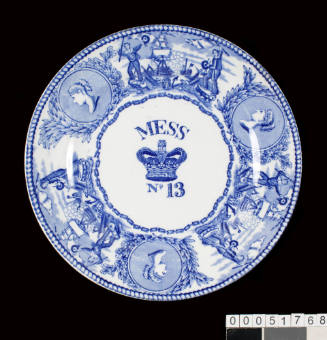 British Royal Navy Victorian mess plate no 13