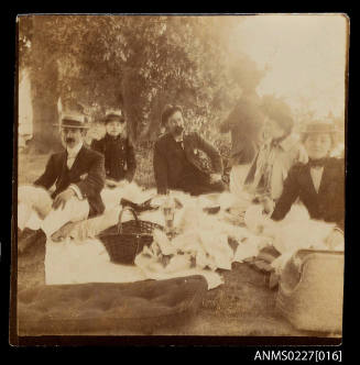 Captain McKilliam and friends at a picnic