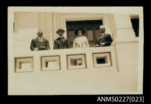 Adults on the balcony of Parliament House, Canberra