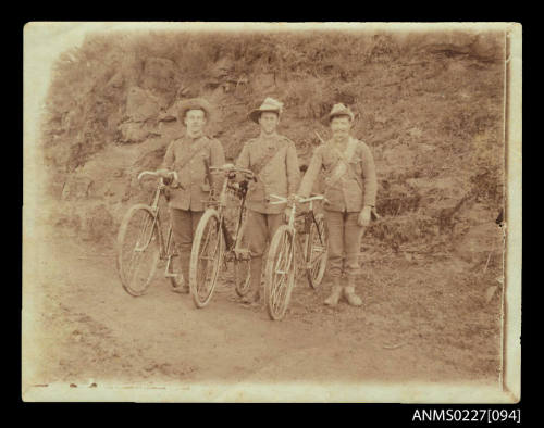 Australian soldiers and bicycles, Boer War