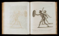 Page 134, with Plate XXVII opposite titled 'Two of the Natives of New Holland, Advancing to Com…