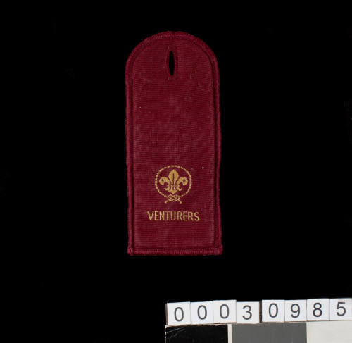 Epaulette owned and used by Peter Treseder during his continued involvement in boy scouts