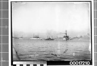 US battleships of the Great White Fleet in Sydney Harbour