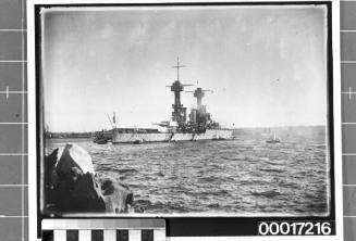 US battleship WEST VIRGINIA in Sydney Harbour