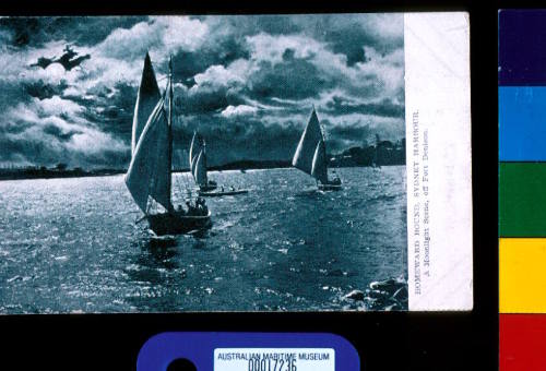 Homeward bound, Sydney Harbour, a moonlight scene, off Fort Denison