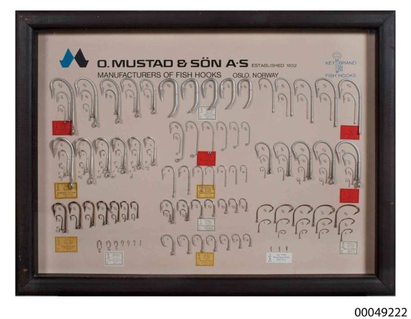 Vintage O. Mustad & Son Fish Hook Display Salesman Sample Fishing