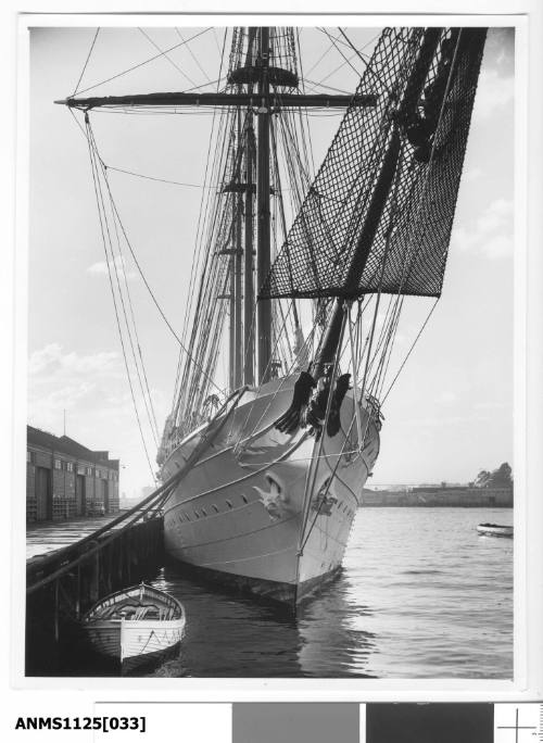 ESMERALDA, a four-masted barquentine Chilean Naval Training Ship, moored in Sydney Cove.