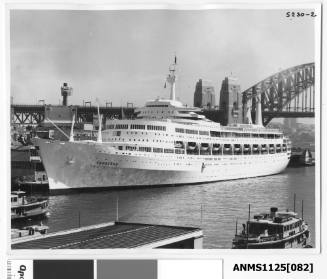 P&O liner CANBERRA moored at Circular Quay, Sydney Harbour